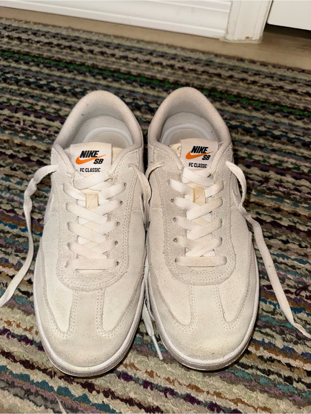Nike SB FC Classic Off-White Suede Sneakers